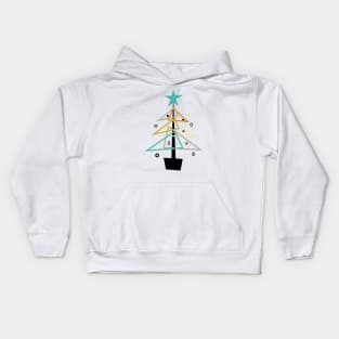 Mid Century Christmas Tree Kids Hoodie